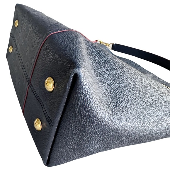 Authentic🥰Louis Vuitton Hobo Shoulder Bag Melie Monogram Empreinte Marine Rouge - Picture 10 of 12